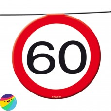 Veriga prometnih znakov za 60 let Dolžina: 12m